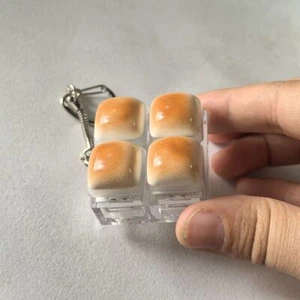 Caramel Bread Design Fidget Keychain Keys Button Clicker Toy Adult - Picture 1 of 11