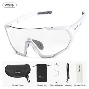 WEST BIKING Unisex Photochromic Sports Glasses Sunglasses Cycling Goggles White - Picture 1 of 18