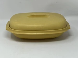 Vintage Tupperware #1273 Harvest Gold 3 Piece Vegetable/Rice Steamer Microwave - Picture 1 of 5