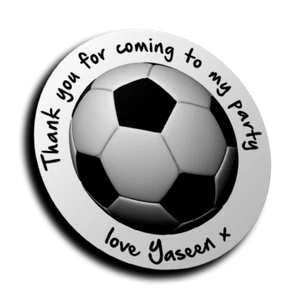 Sheet of Personalised Football Goal Stickers Sweet Cones Party Gloss Matte - Picture 1 of 8