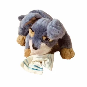 TRAMP PLAYFUL PUPPY Dog 10” Gray Plush (Lady& Tramp) Vintage UK Disney Rare Find - Picture 1 of 13