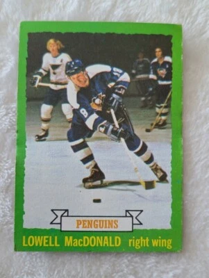 1973-74 Topps Hockey Card 128 Lowell MacDonald Pittsburgh Penguins #128 - Image 1 of 2