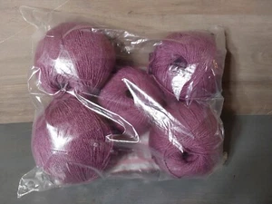 Fashion Plus Mill-End Yarn 1 Pound Purple 3 Fine Knitting Crocheting 5 Balls - Imagen 1 de 4