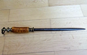 Antiker Wetzstahl H.NAX. Hirschhorn Griff Jäger Messerschärfer Abziehstahl - Bild 1 von 8