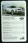 1 x Top Trumps card Land Rover Range Rover Evoque 2.0L TD4 Diesel Auto Awd J15