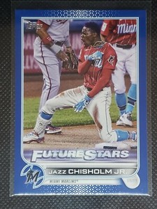 2022 Topps Series 1 Baseball JAZZ CHISHOLM JR #6 BLUE Miami Marlins FUTURE STARS
