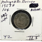 1957 H Malaya & British Borneo 10 Cents Coin. KM#2