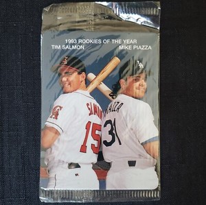 Vintage 1994 Mother's Cookies Tim Salmon Mike Piazza Rookies of the Year Card #4