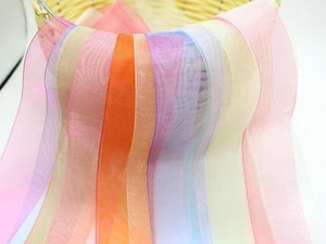 10 Meter 38mm(1-1/2") Sheer Organza Ribbon Gift Bow Wedding Craft 10 Color - Picture 1 of 2