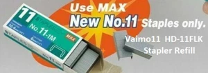 1000 MAX 11 Staples NO.11-1M for Vaimo 11 Flat Clinch HD-11FLK Stapler - Picture 1 of 1