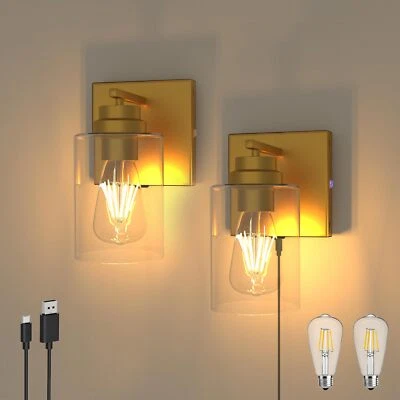 Aplique de pared regulable a batería Juego de 2 luces recargables montadas en la pared N Foto 1 de 4