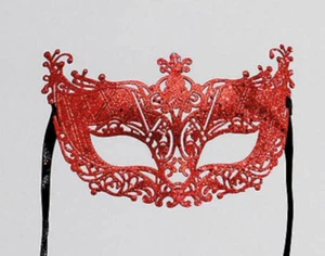 Máscara de Filigrana Roja Decoración de Navidad/Paquete de Vestidos Elegante x2 - Imagen 1 de 1