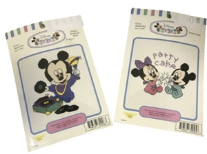2 NEW Kits DISNEY Babies Cross stitch Mickey & Minnie Patty Cake, Shake Rattle - Picture 1 of 5