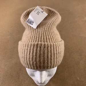 H&M Girls Size 8/14 Oatmeal Rib Knit Soft Cuffed Beanie NWT - Picture 1 of 9