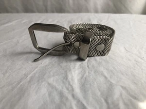 Womens Belt Size Large 32-33 Inch Waist Mesh Metal Belt READ DESCRIPTION - Picture 1 of 5