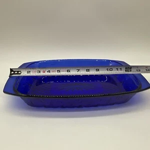 Vtg Avon Cobalt Blue Glass Casserole Baking Dish 8" x 13" France Royal Sapphire - Picture 1 of 10