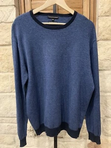 Suéter Jumper para Hombre Finshley & Harding Seda Algodón Cachemira Azul Talla XXL 56 - Imagen 1 de 4
