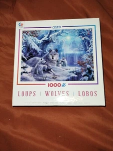 Sealed Ceaco Wolves 1000 Piece Jigsaw Puzzle Wolf Pack Winter Snow - Picture 1 of 7