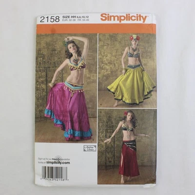Simplicity Andrea Schewe 2158 Belly Dancer Costumes Women's Size HH (6,8,10,12) - Image 1 of 4