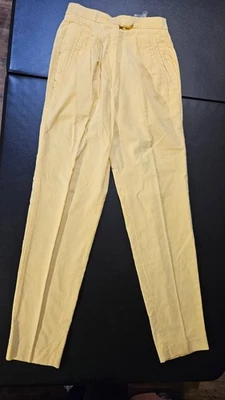 Pantalones de golf/tenis vintage de pana Izod Club para mujer 4 amarillo paja Foto 1 de 4