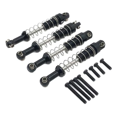 Black/Silver Metal Shock Absorber Suspension For MN WPL C14 C24 RC Car Parts - Image 1 of 4