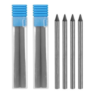 12Pcs 5.6mm 4B Carpenter Pencil Lead Refills, Solid Dry Pencil Refills, Black - Image 1 of 4