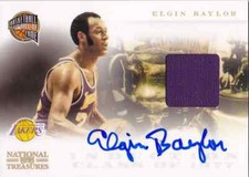 2010-11 Panini National Treasures ELGIN BAYLOR Auto Jersey Card #d 1/25 LAKERS