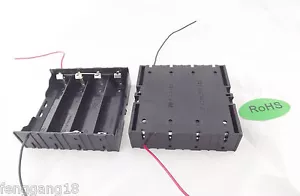 10x supporto quattro custodia supporto batteria parallelo 4 ioni di litio 18650 3,7 V con filo a 2 cavi - Foto 1 di 5