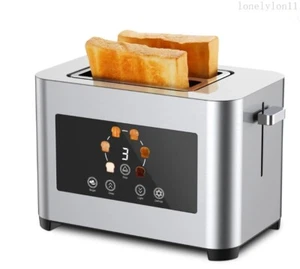 Toaster 2 Slice Wide Slots Touchscreen 6 Shade Settings, Stainless Steel Bread - Picture 1 of 8