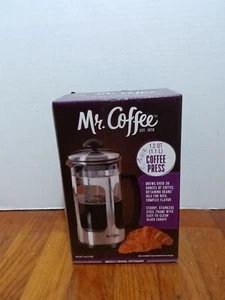 NEW Mr. Coffee Coffee Press 1.2 Quart Brews Over 38 Ounces of Coffee Stainless - Picture 1 of 6