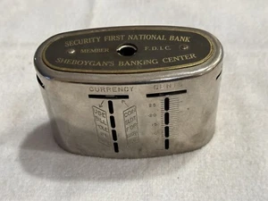 Security First National Sheboygan’s Banking Center Coin Bank No Top Screw* Bx71 - Picture 1 of 7