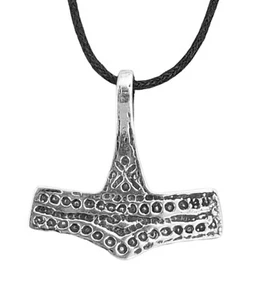 Ciondolo Thorhammer Thor Hammer argento 925 Romersdal Danimarca Mjollnir n. 76 - Foto 1 di 7