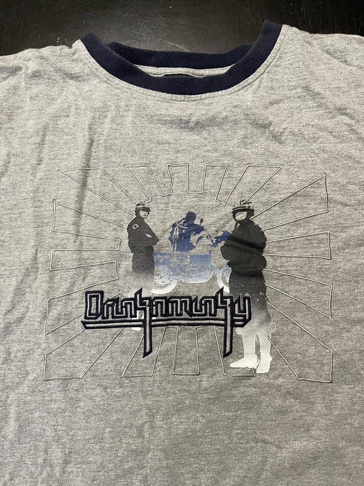 Camiseta Vintage Drunknmunky 2004 Year of the Munky, Cinza, Tamanho: 3XL XXXL - Imagem 1 de 4