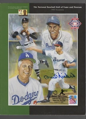 Phil Niekro Auto 1997 The National Baseball Hall of Fame Yearbook Postmarked COA - Image 1 of 2