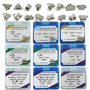 20 juegos de tubos bucales de ortodoncia dental 1er segundo molar soportes Roth MBT 022 - Imagen 1 de 127