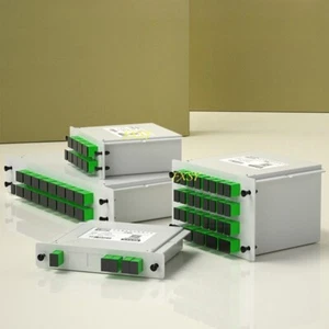 PLC Fiber Optical Splitter SC/APC 1:2/4/8/16/32 1:8 SM FTTH CATV Splitter lot - Picture 1 of 10