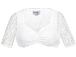 MarJo Dirndlbluse Gelina-Maurina halbarm creme Spitze Spitzendirndlbluse Raffung - Bild 1 von 27