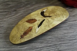 Hair Clip Barrette French women Brown Large Hair Ponitail Handmade in USA - Picture 1 of 5