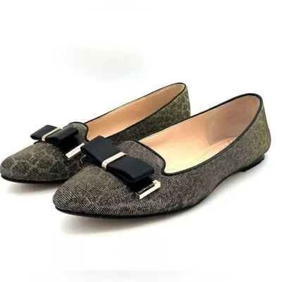 Vince Camuto Metallic Flats with Bow - Image 1 of 4