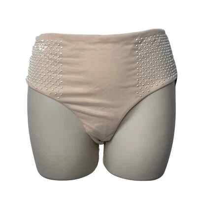 Nuevo La Perla nude perla tachonado tiro alto hipster parte inferior de baño talla XL Foto 1 de 4