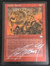 Goblin Bomb *Signed by Ron Spencer* - Weatherlight Magic the Gathering Card MTG