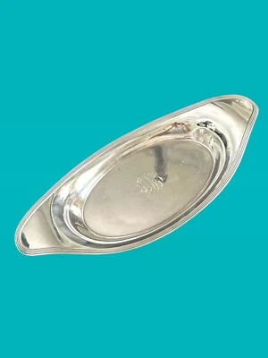 Exquisite c1910s Tiffany & Co Sterling Silver Oval Bread Dish Serving Tray Mono - Изображение 1 из 4