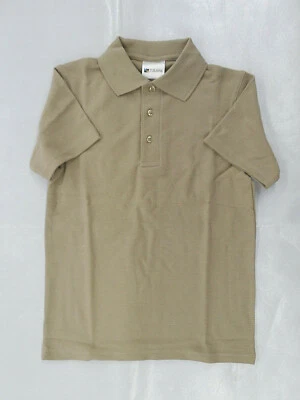 Boys Tulane Khaki Short Sleeve Uniform/Casual Polo Shirt Sizes Sm(7/8)-Lg(14/16) - Image 1 of 3