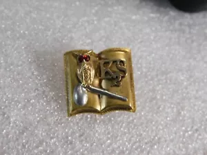 Old 1900 14K Gold M.I.T K2S Secret Society Fraternity Pin Badge - Picture 1 of 4