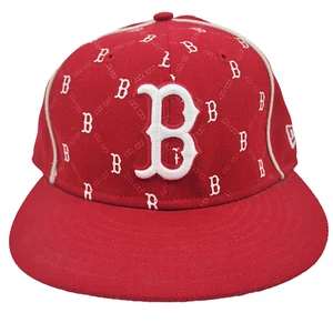 Red Sox 59FIFTY Fitted Baseball Hat Size 7 1/8 New Era Red  - Picture 1 of 10