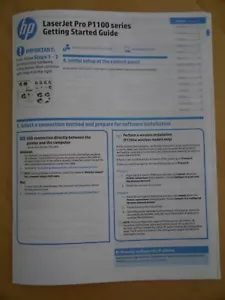 Handbuch für Inbetriebnahme Drucker HP LaserJet Pro P1100-Serie - Bild 1 von 5