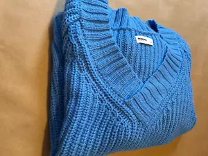 Blue Sonoma Size Large Woman's Long Sleeve Cable Knit Sweater Pullover Top - Picture 1 of 3