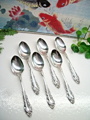 6 cucharaditas plateadas Oneida Community Royal Grandeur 1975 Foto 1 de 4