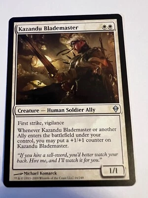 MTG Magic The Gathering Zendikar Kazandu Blademaster Uncommon LP - Image 1 of 2