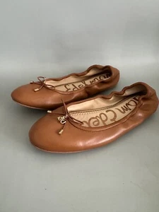 Ballerine Sam Edelman in pelle marrone taglia 8 scarpe da lavoro, comode slip on - Foto 1 di 6